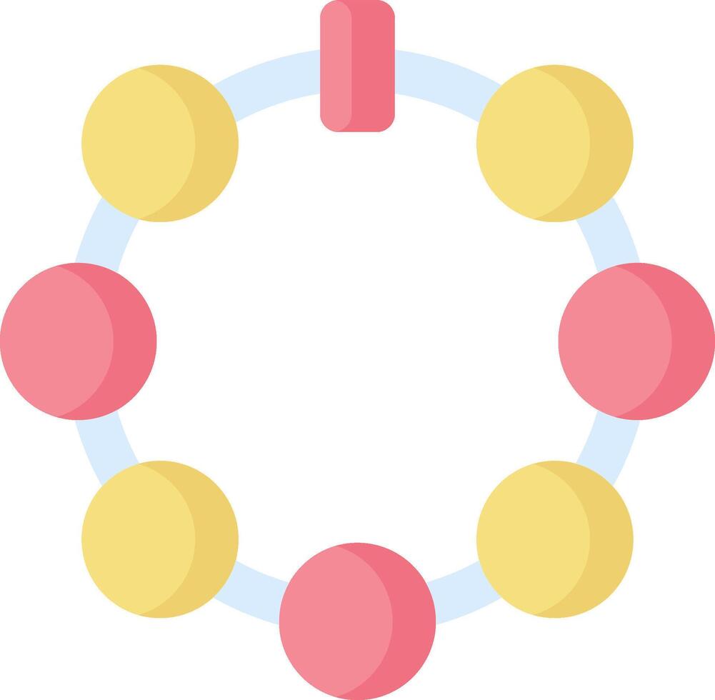 A circle with many different colored balls in it vector