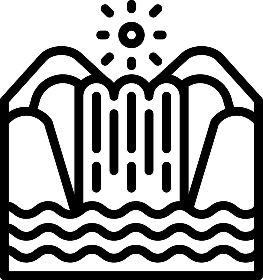 Waterfall icon illustration vector