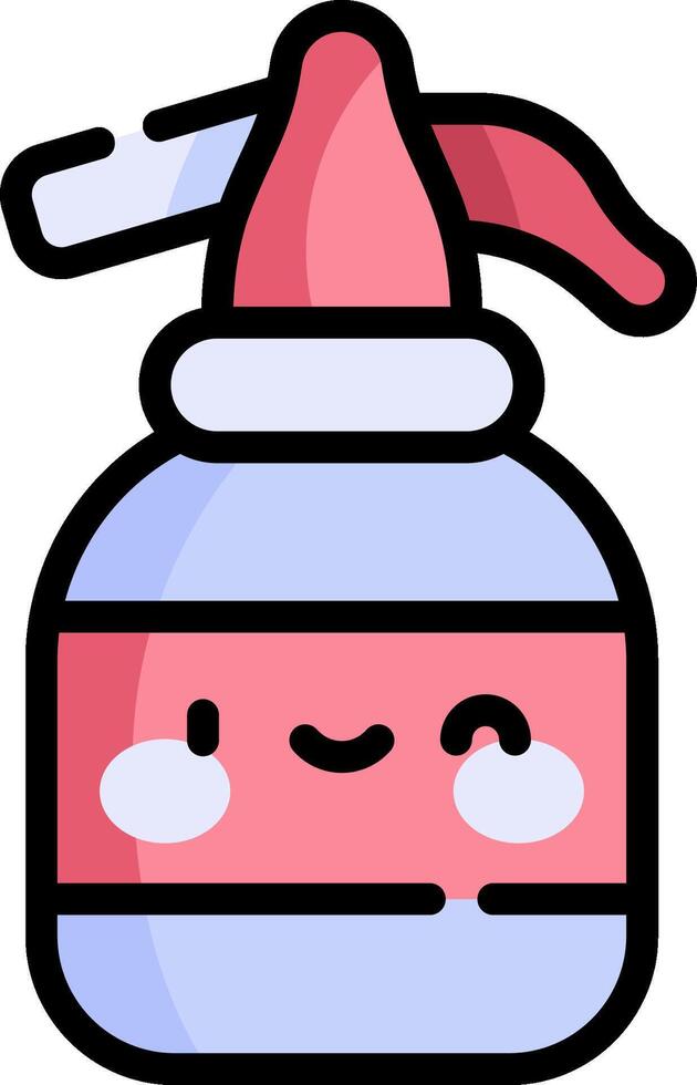 A cartoon bottle with a smiley face vector