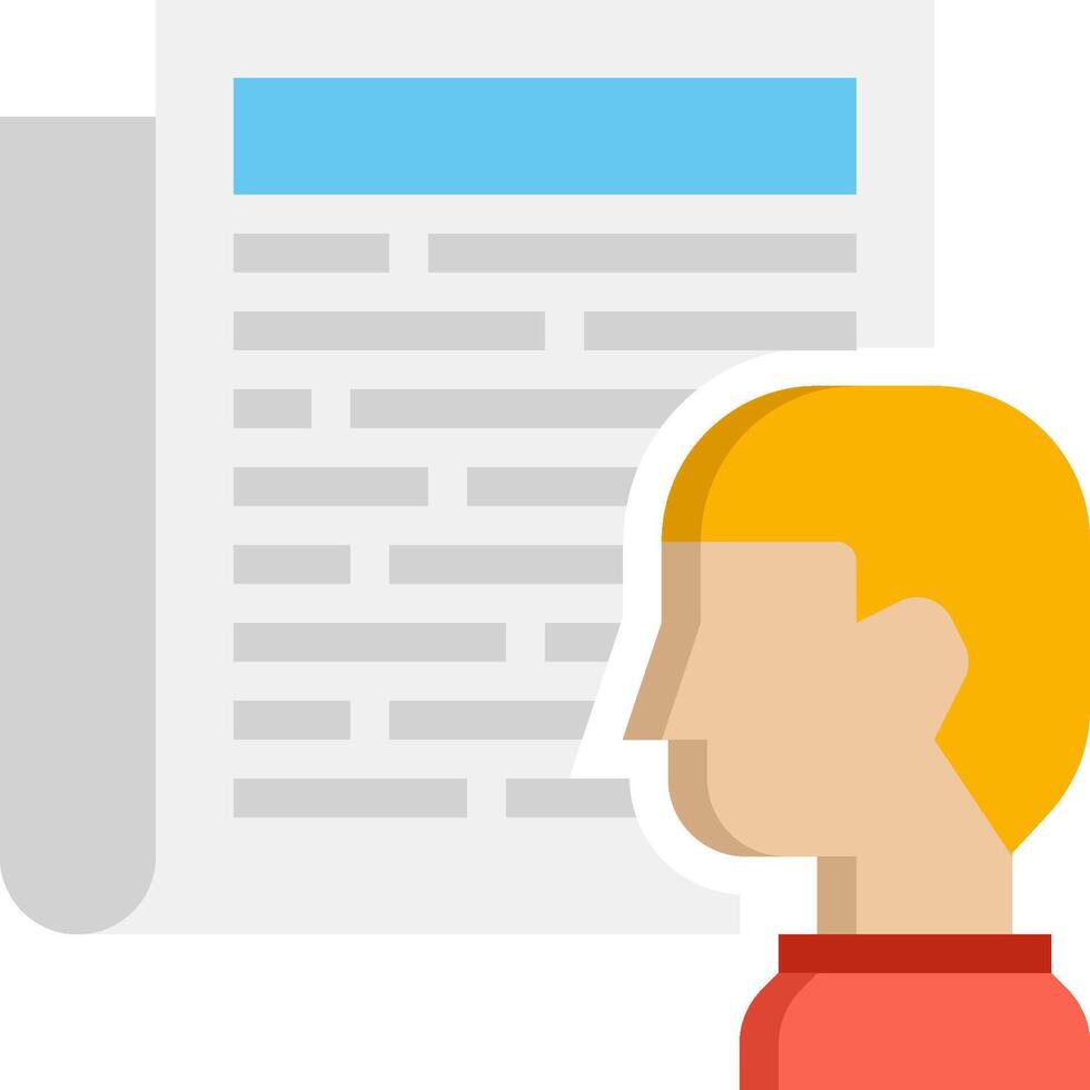 Man reading newspaper vector