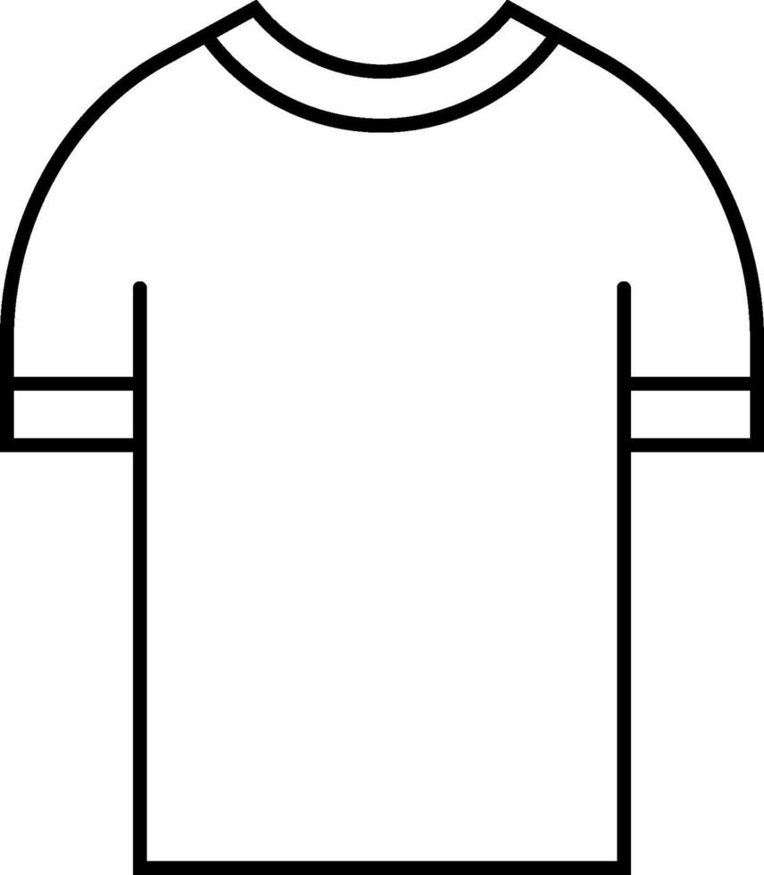 A t - shirt outline on a white background vector