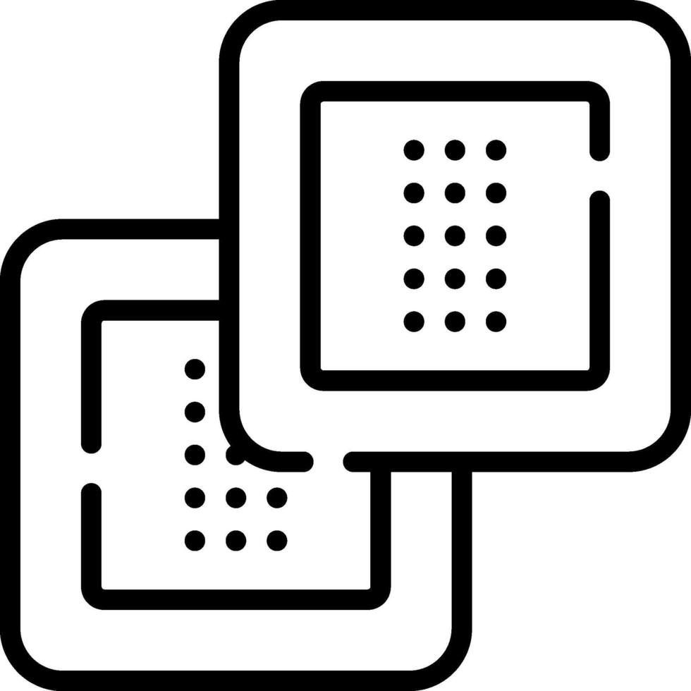 Two squares with dots on them vector