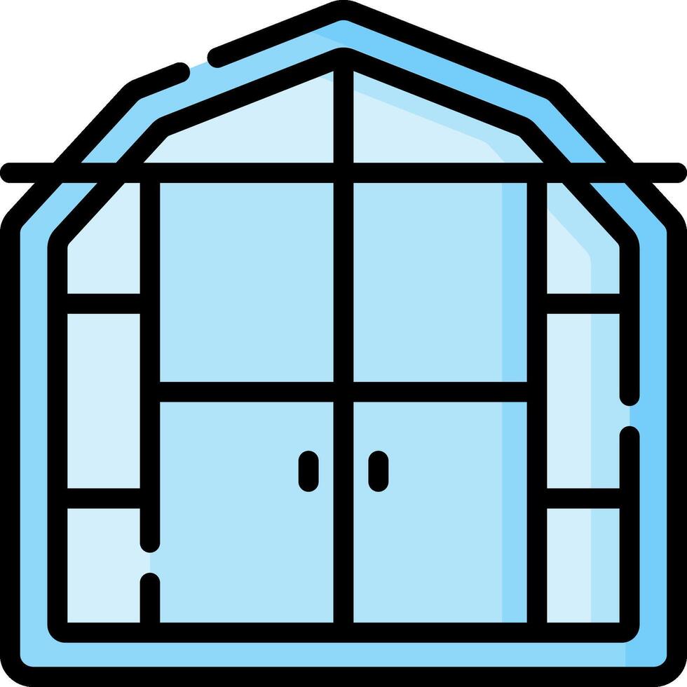 A blue house with a window and door vector