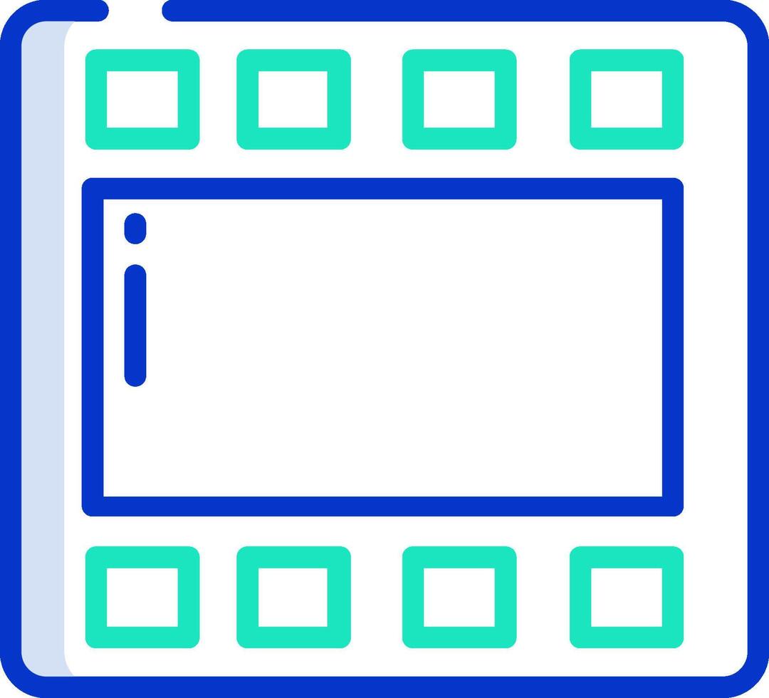 A square frame with a blue and green border vector