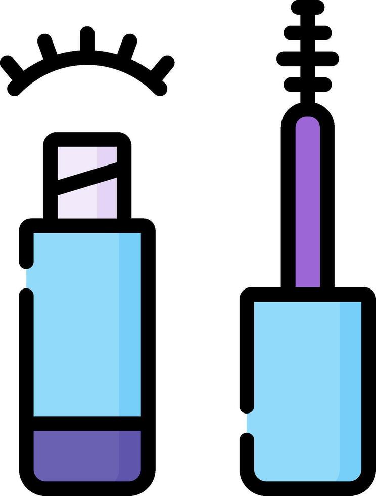 Eyeliner and mascara icon vector