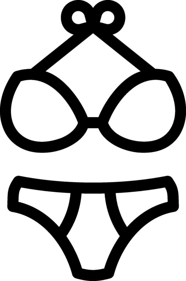 A bikini and a bra on a white background vector