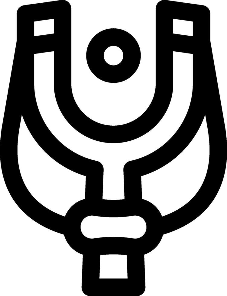 A black and white image of a horseshoe vector