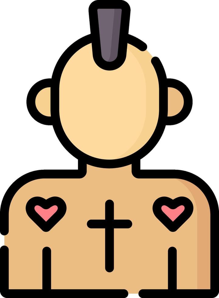 A man with a cross on his chest vector