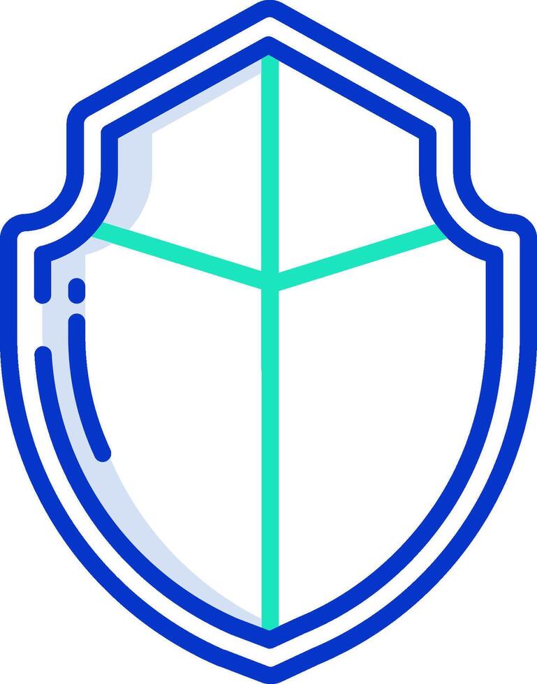 A shield with a green cross on it vector