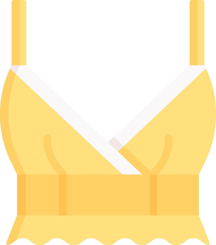 A yellow bra with a bow on it vector
