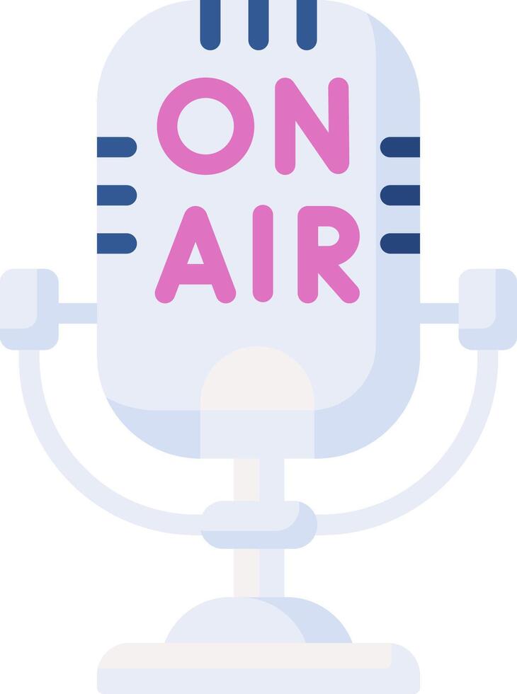 A microphone with the word on air on it vector