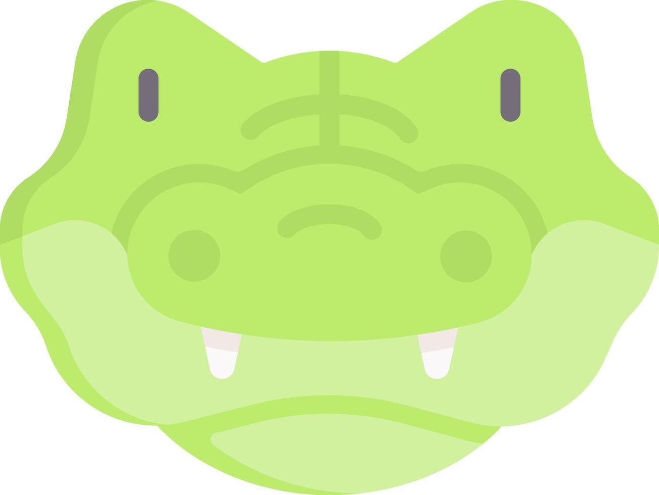a green crocodile head with teeth vector