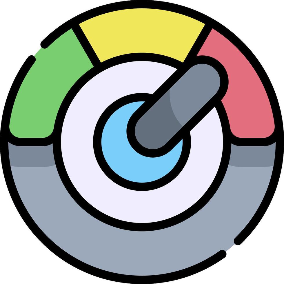 A colorful button with a clock in the center vector