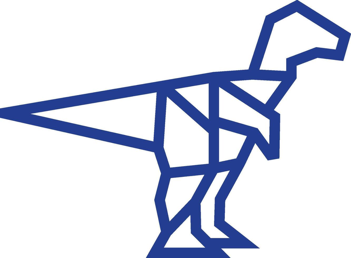 A blue dinosaur logo with a white background vector