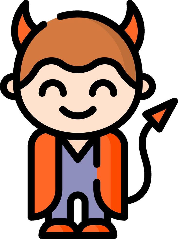 a cartoon devil with horns and a cape vector