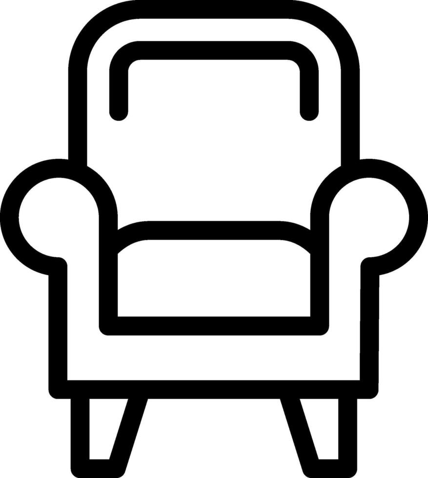 A chair icon on a white background vector