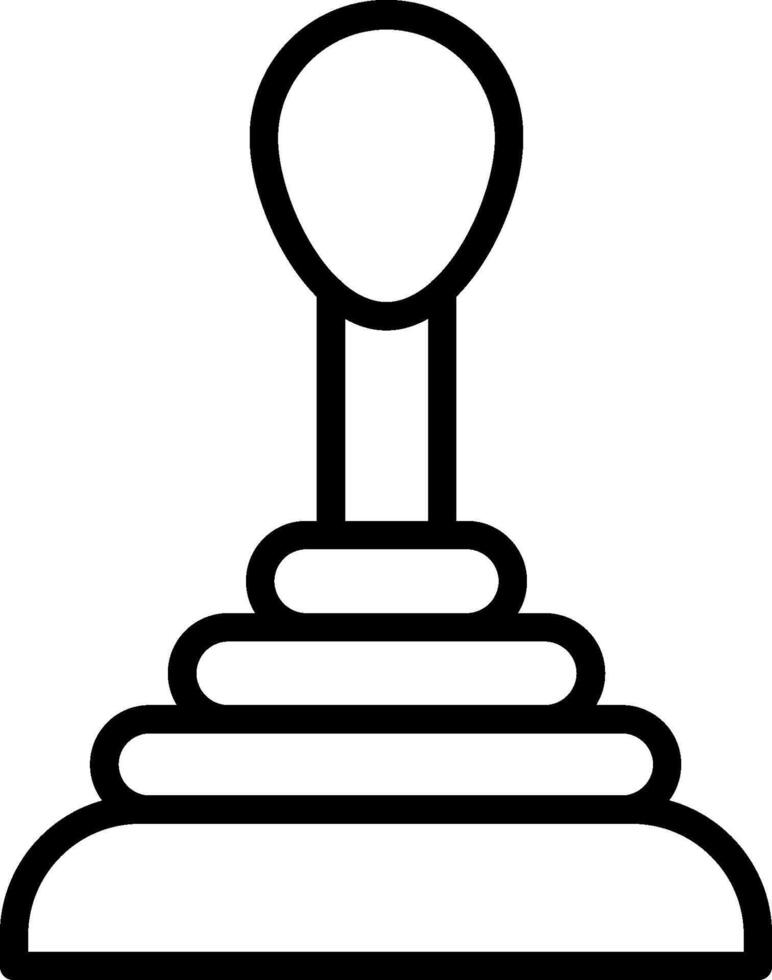 A black and white icon of a joystick vector