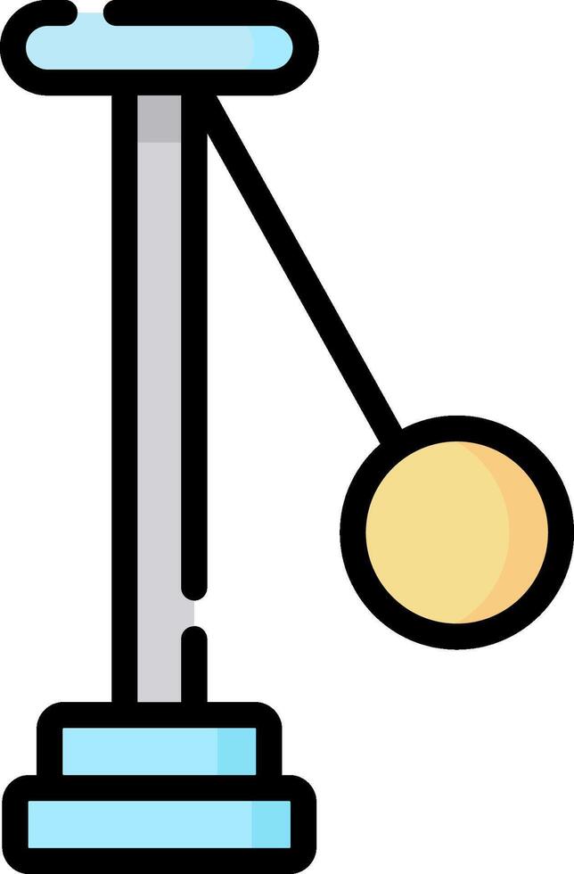 A balance scale with a ball on it vector
