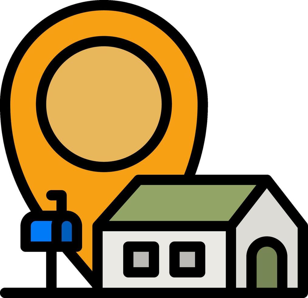 Home location icon vector