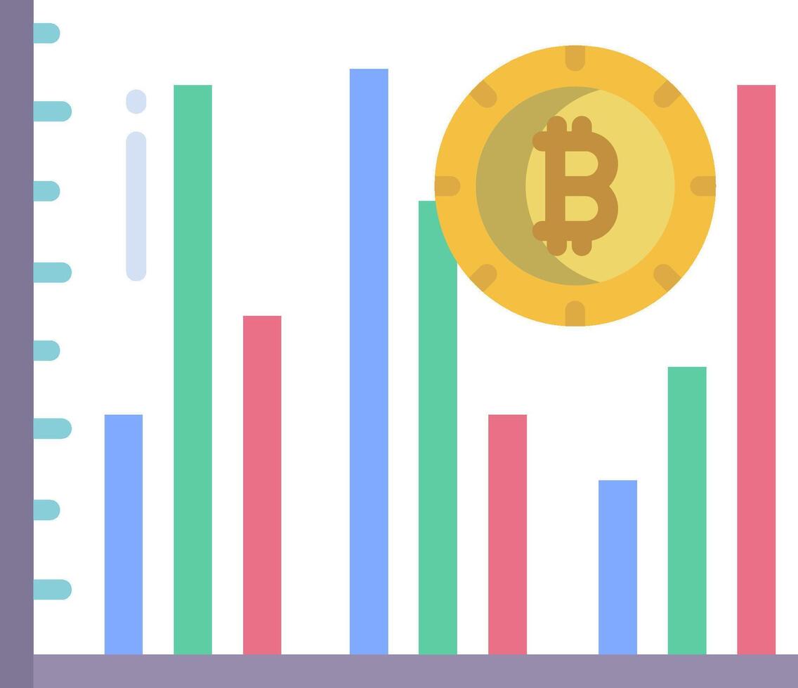 Bitcoin price chart vector