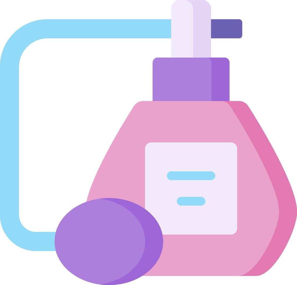 A bottle of hand sanitizer and a ball vector