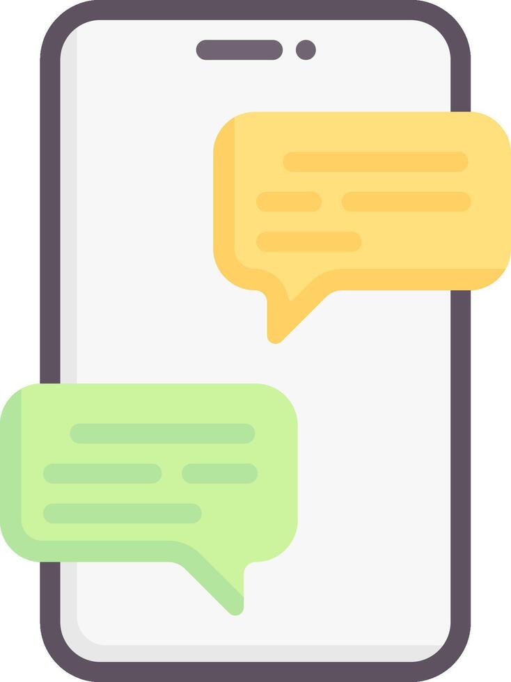 Mobile phone chat vector