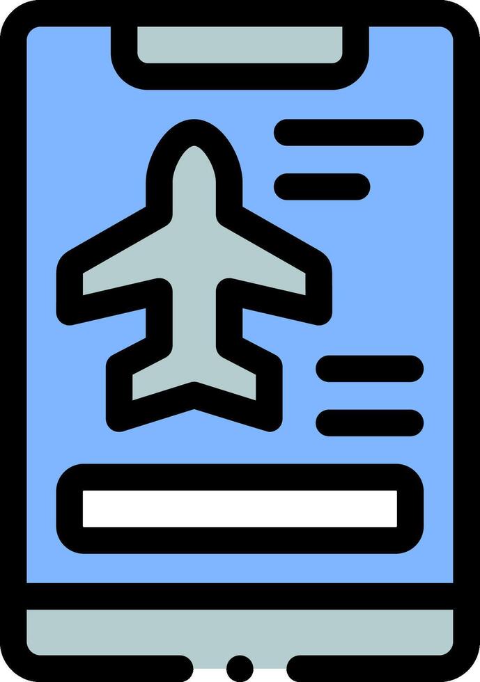 Airline ticket booking icon vector