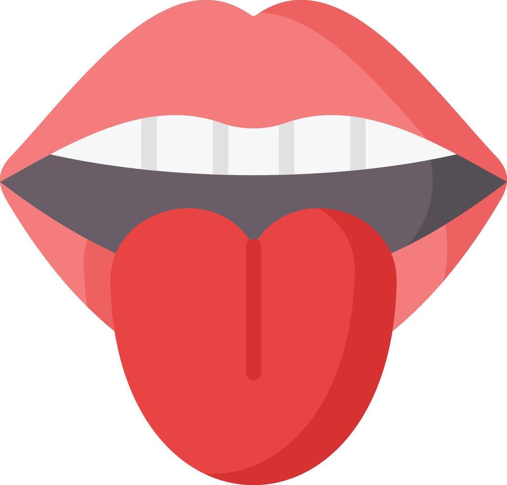 A tongue with a red tongue sticking out vector