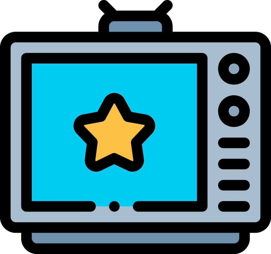 A television with a star on it vector