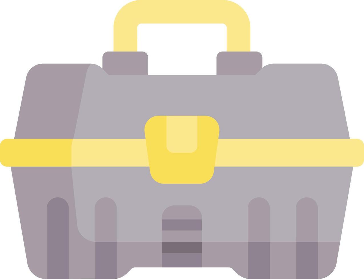 A toolbox with yellow straps on it vector