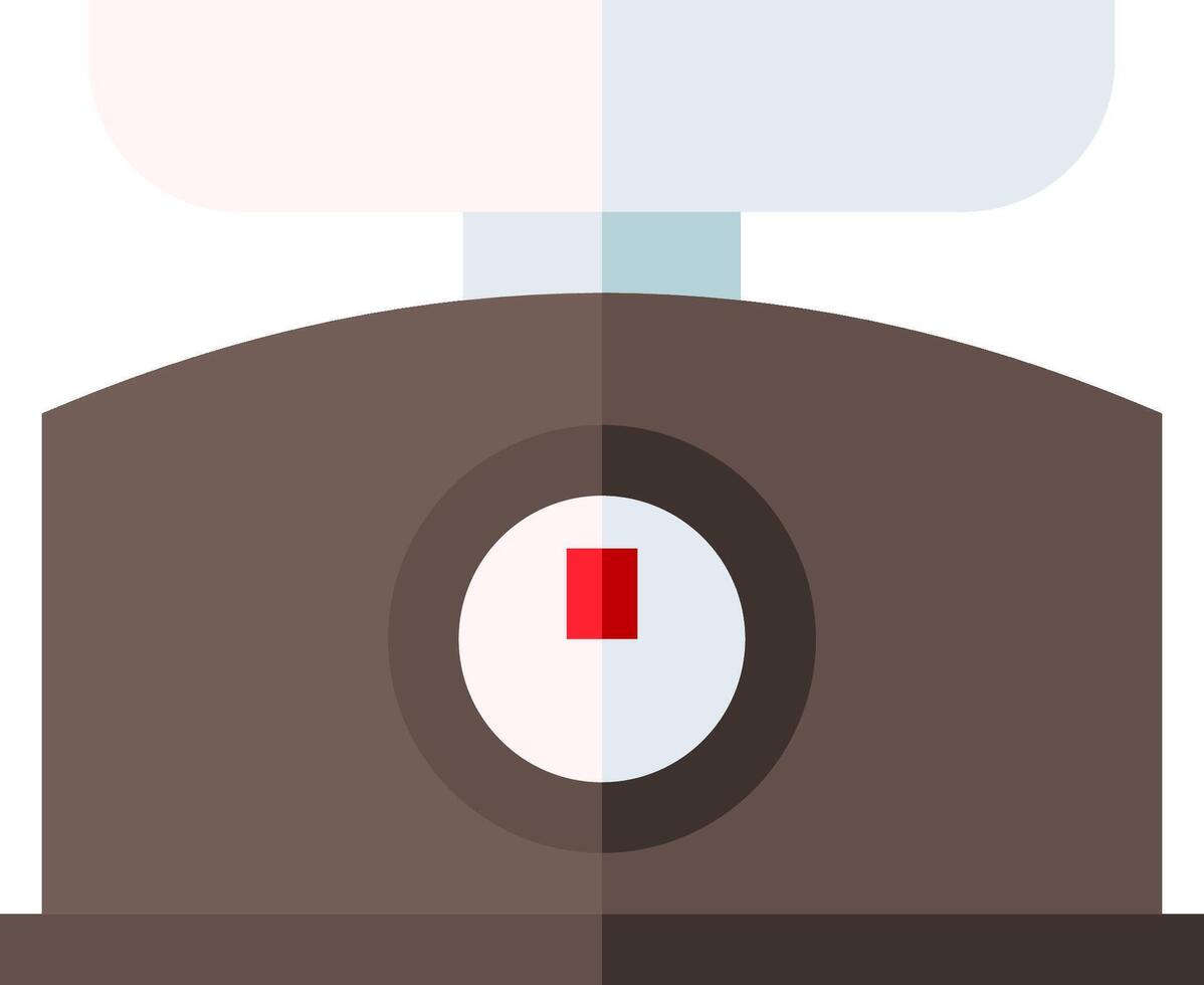 A scale with a red button on top vector