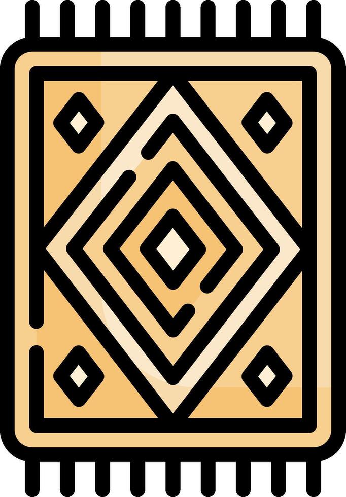 A rug with geometric patterns on it vector