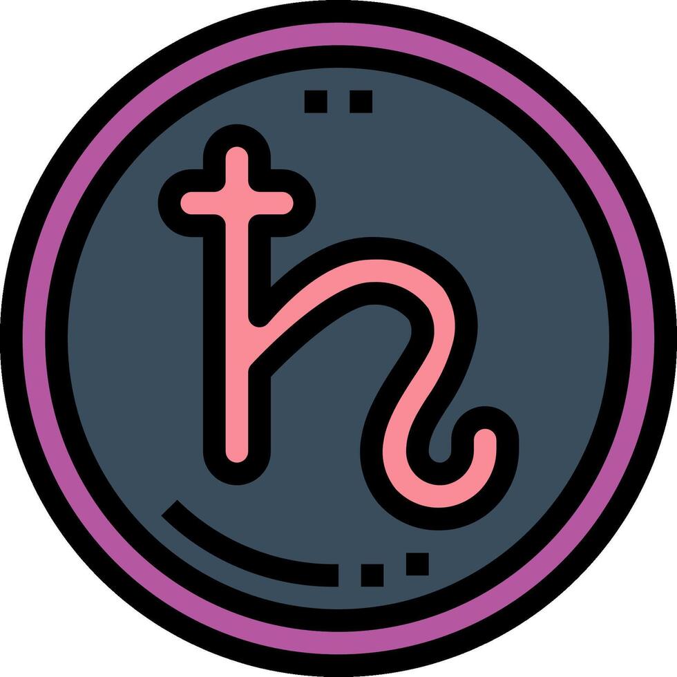 The h logo in a circle with a pink and purple background vector