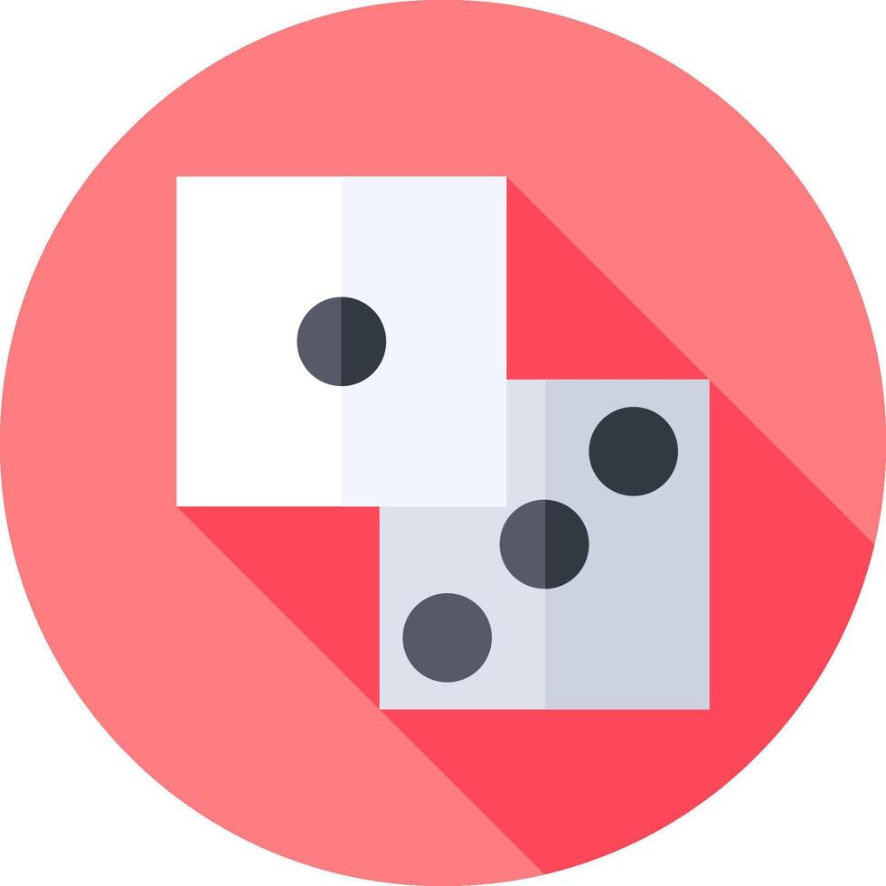 A dice icon with two black and white dice vector