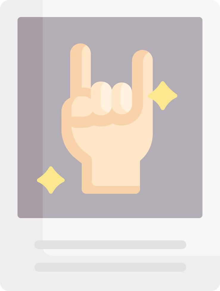 A hand with a rock sign and a star vector