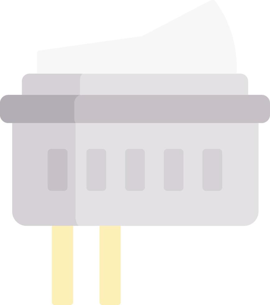 A white button with a light on it vector