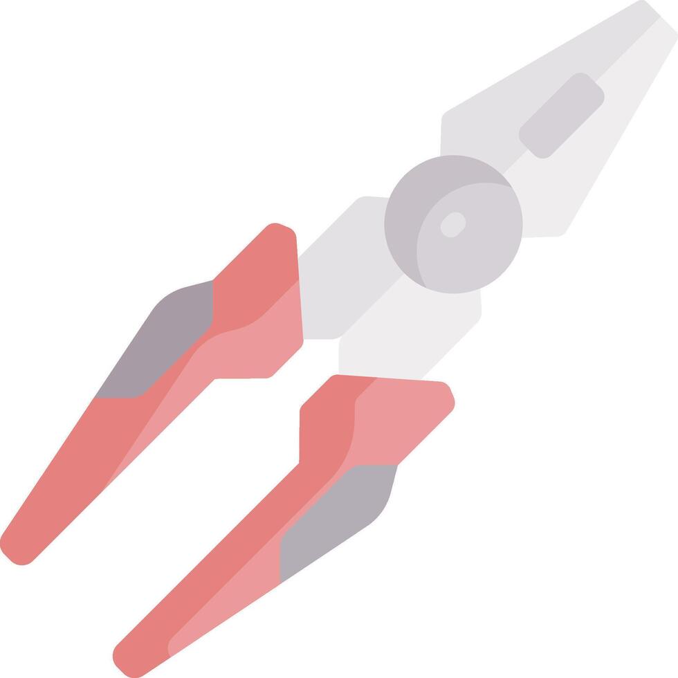 A red and white tool with a handle vector