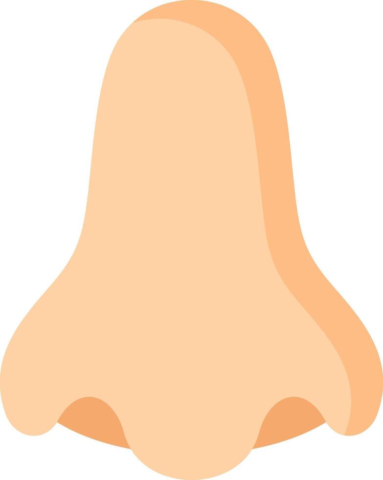 A cartoon nose with a long nose vector