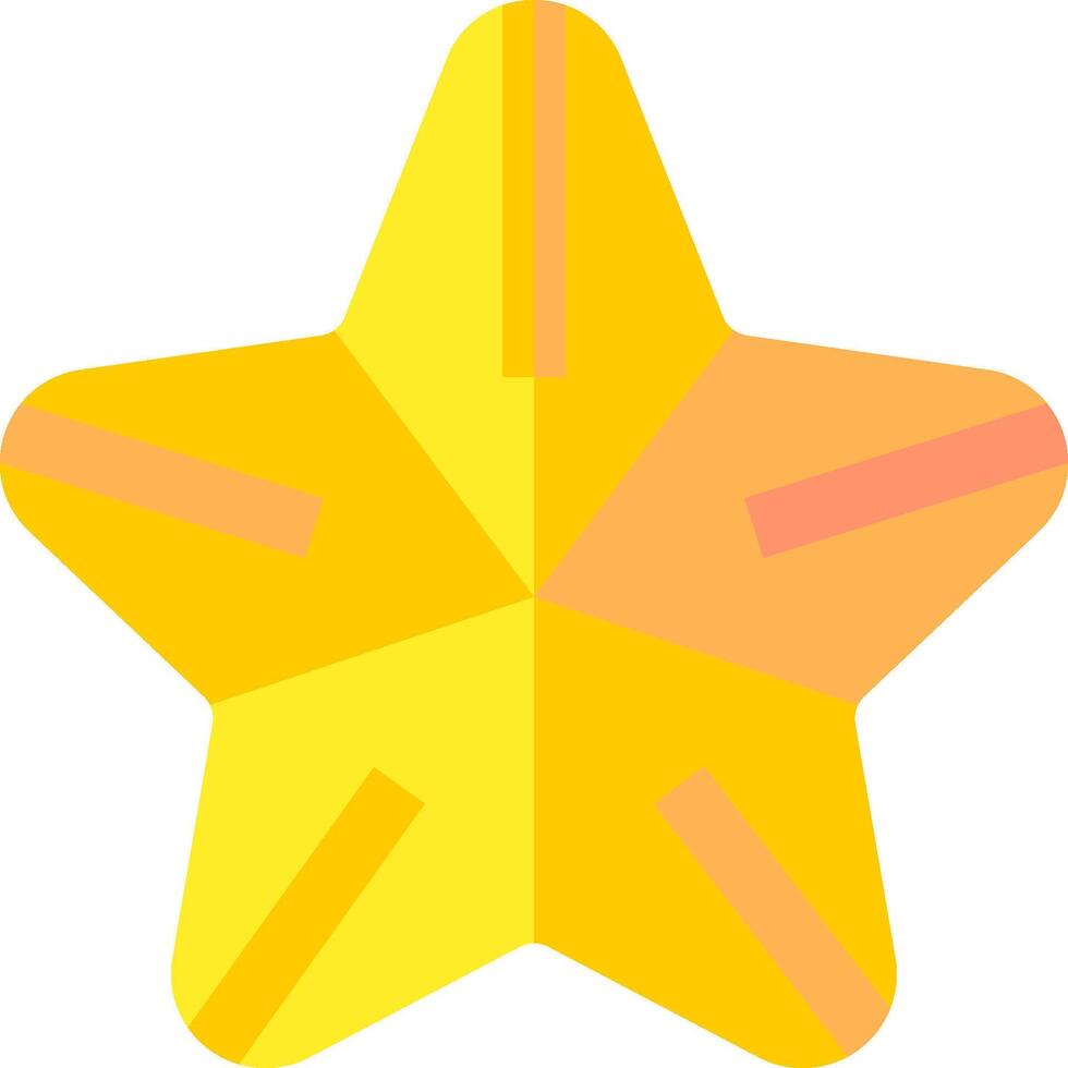A yellow star with a yellow center vector