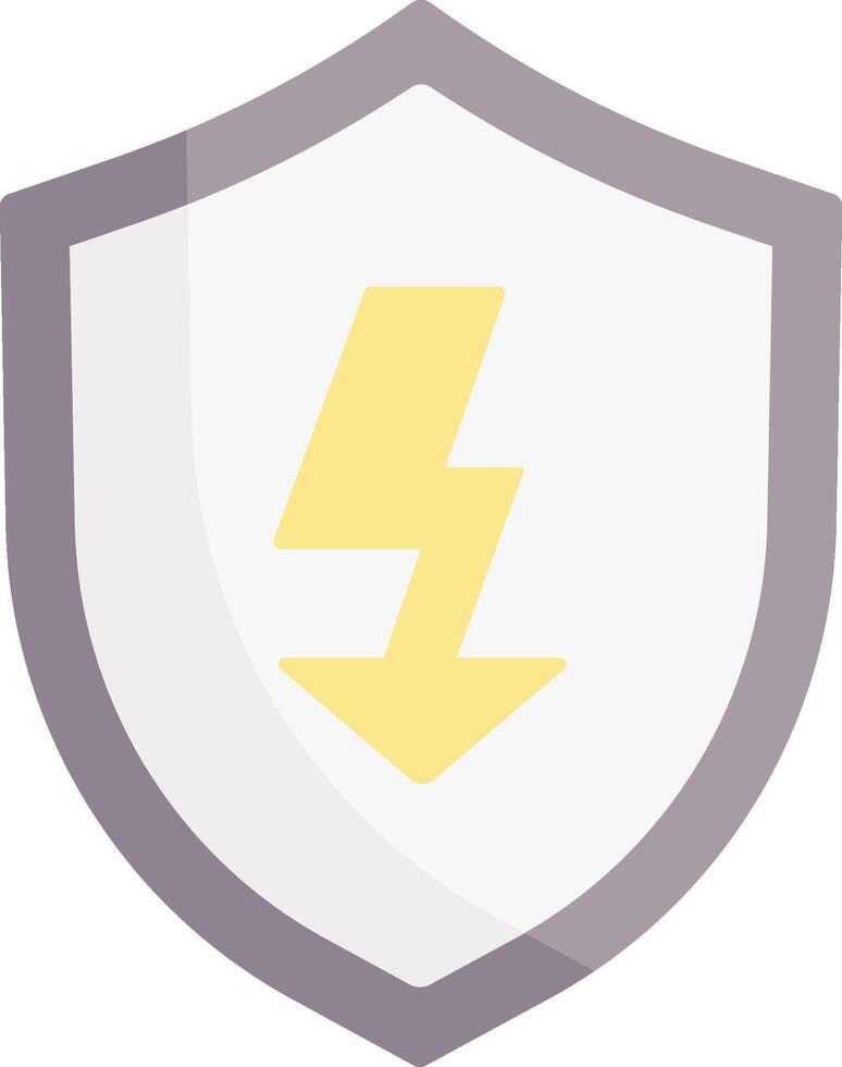 A shield with a lightning bolt on it vector