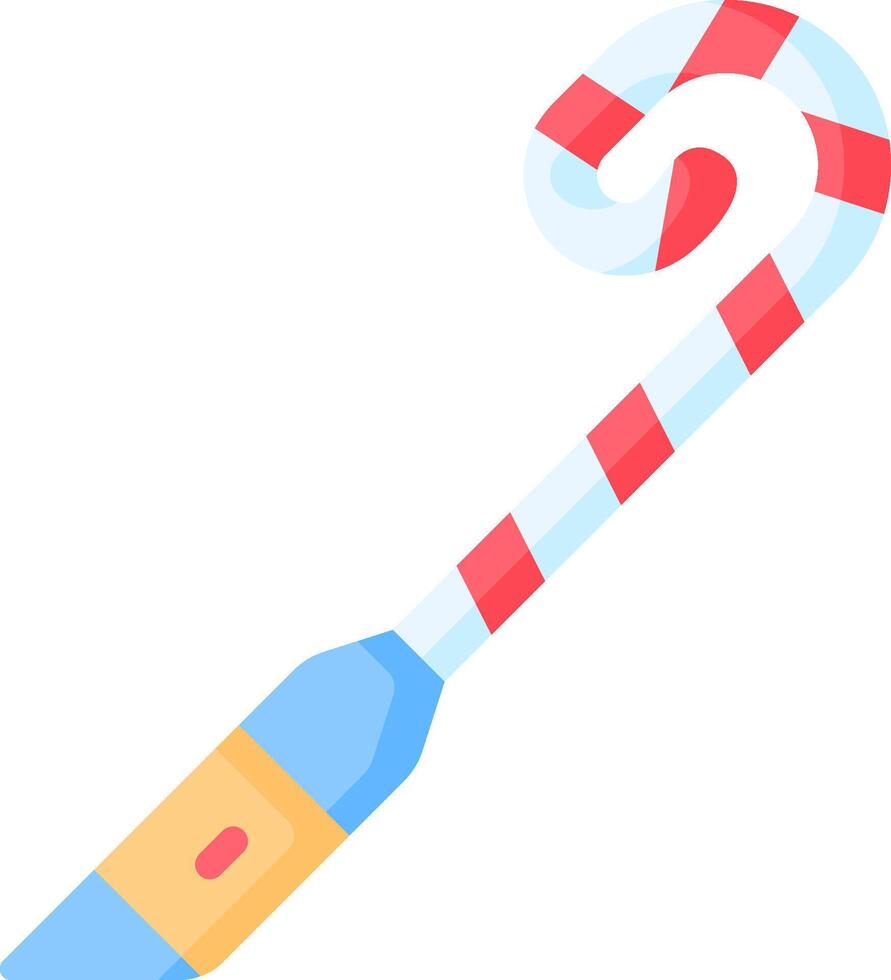 A candy cane with a red and white stripe vector