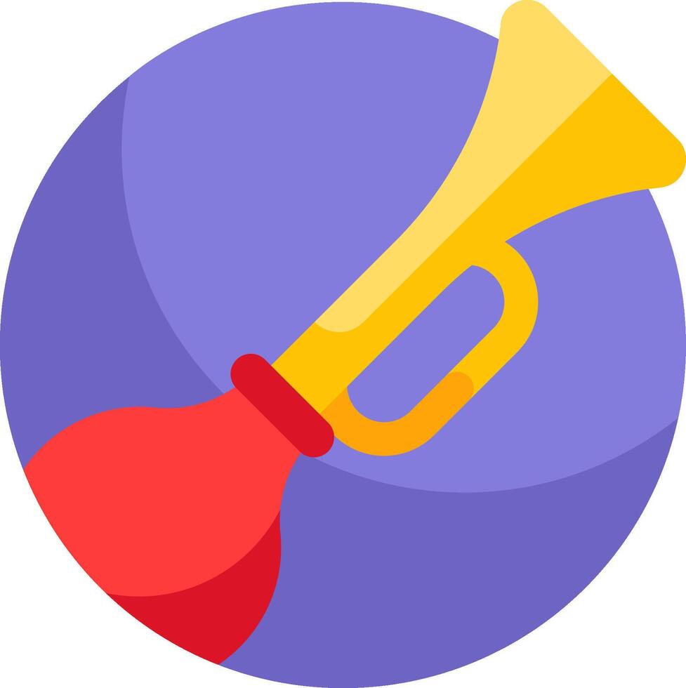 A trumpet icon on a purple background vector
