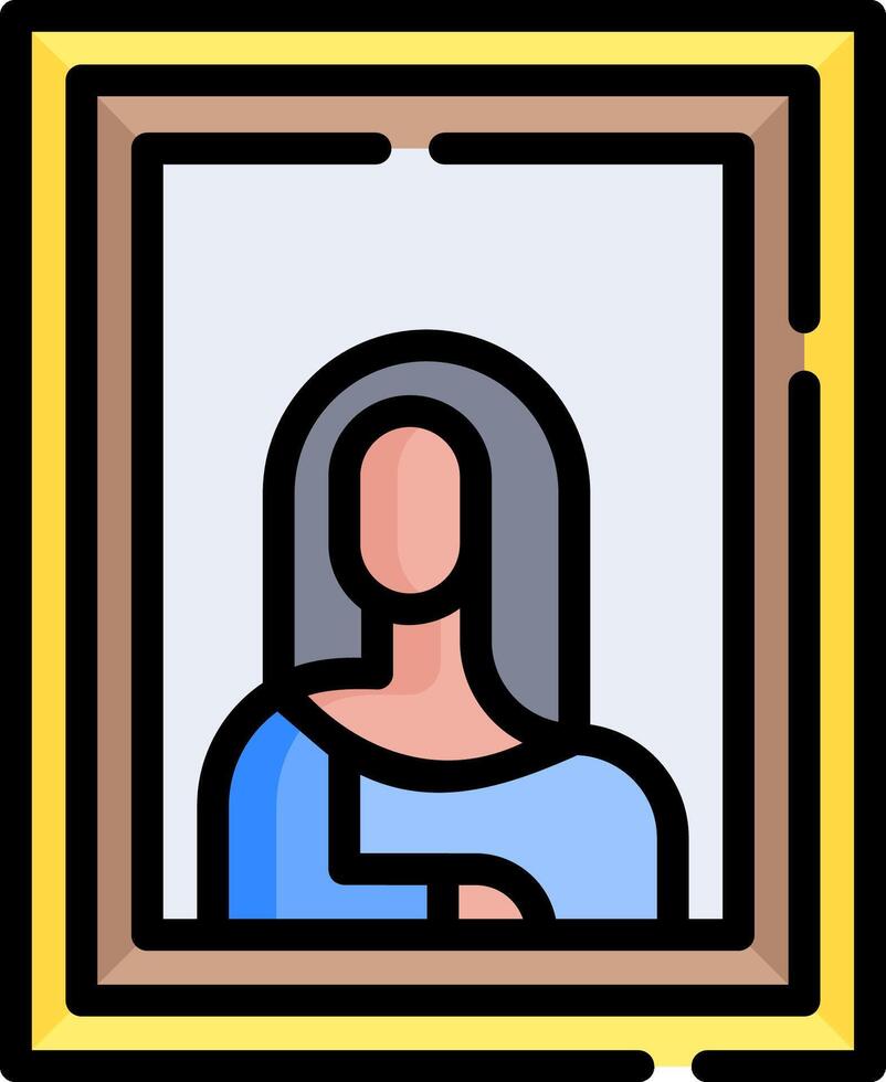 Icon of mona lisa vector