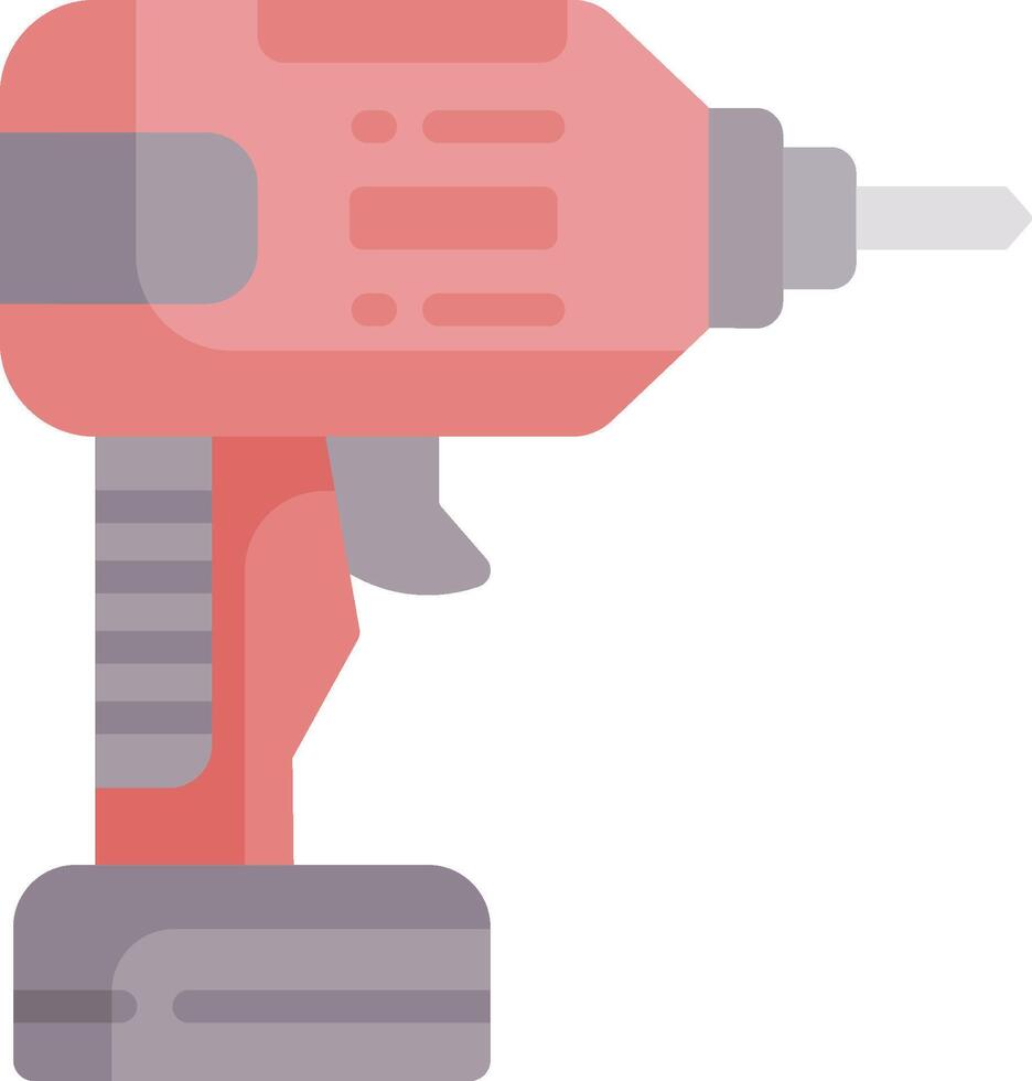 A red drill with a white background vector