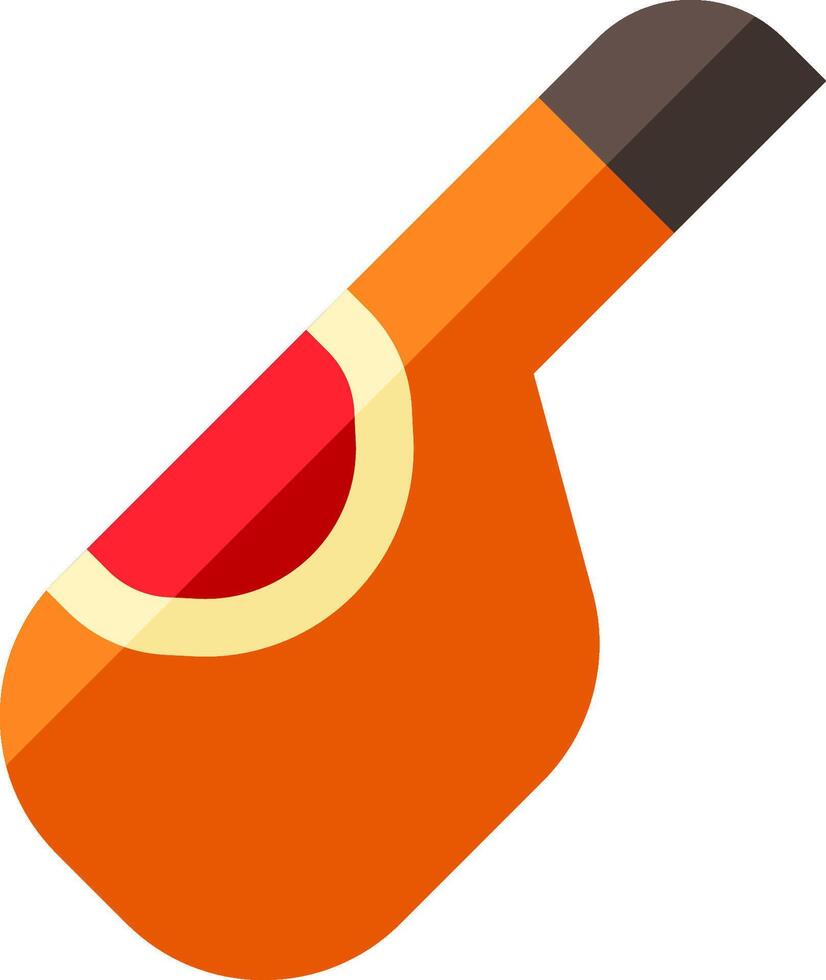 A pipe with a red and orange tip vector