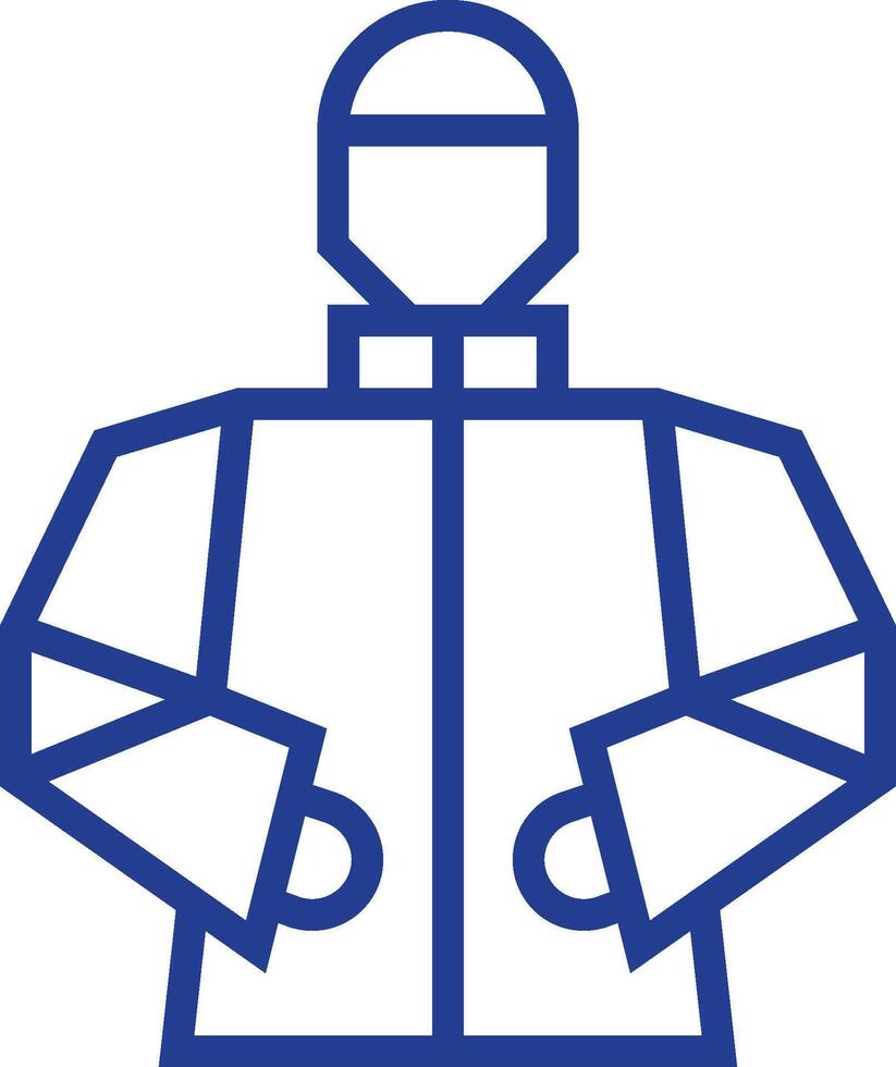 A blue icon of a man in a suit vector