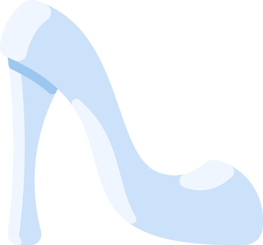 A high heel shoe with a blue heel vector