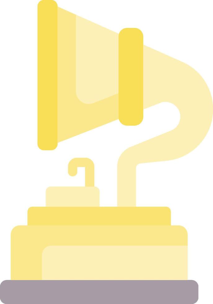 A yellow gramophone with a microphone on top vector