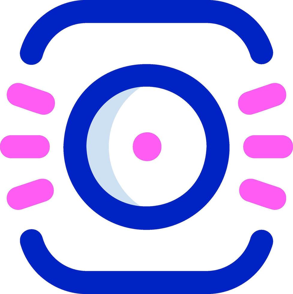 A blue and pink circular icon vector