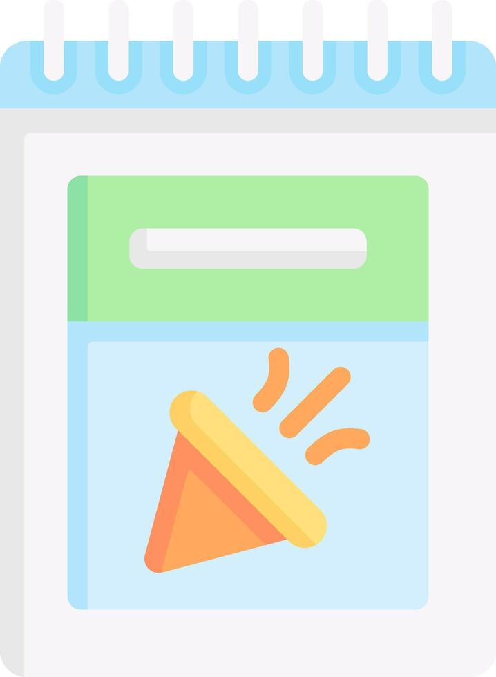 A calendar with a cone on it vector